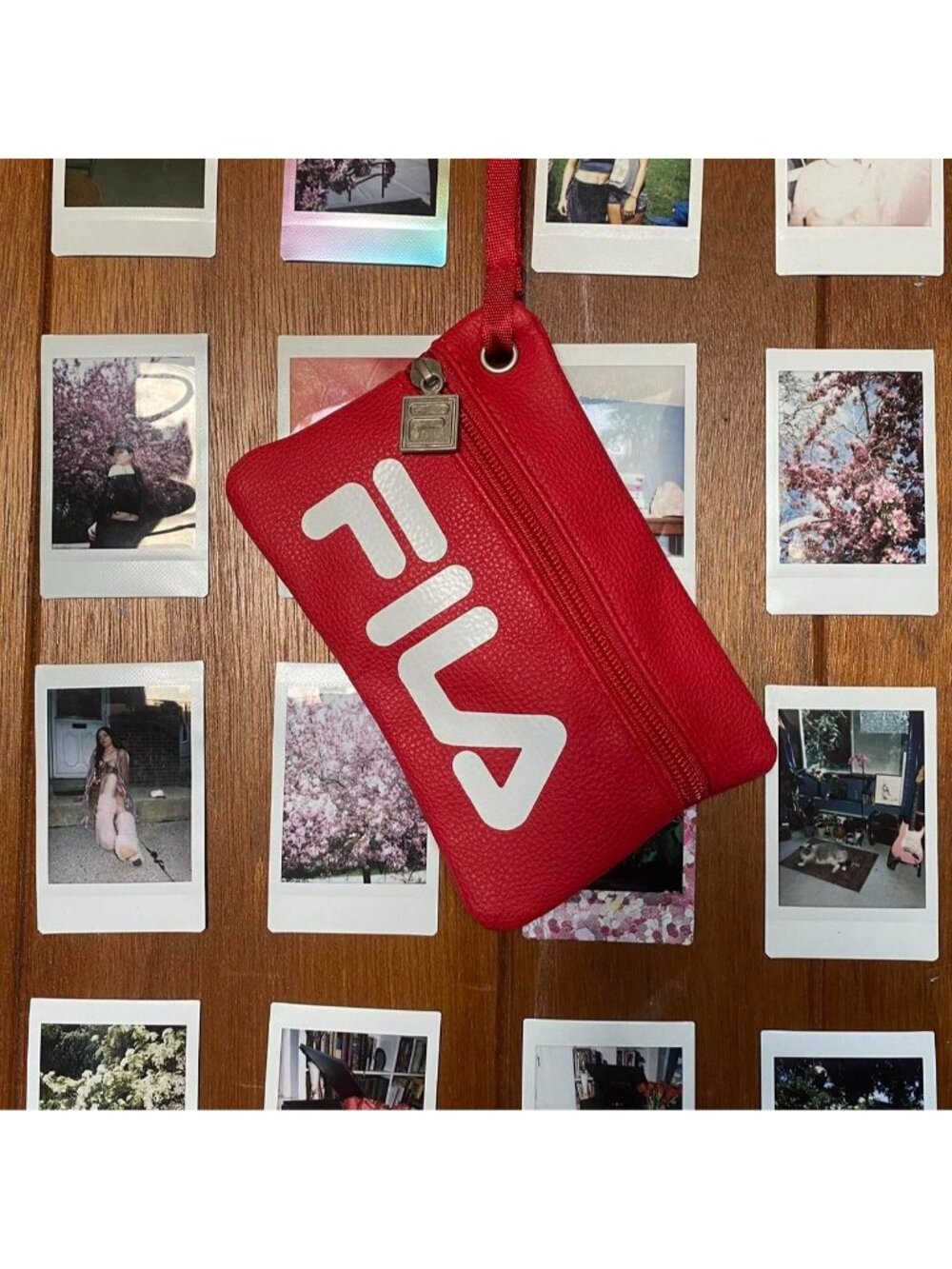 Red Fila Clutch Wallet